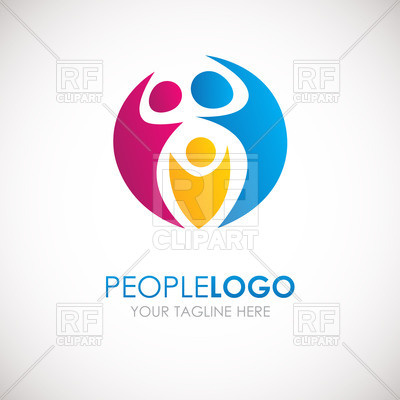 400x400 Emblem Design Creative Abstract People Vector Image Of Icons