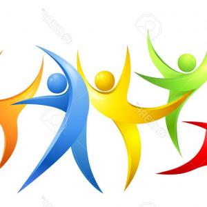 300x300 Photostock Vector Abstract Colorful Dancing Figures Of Small