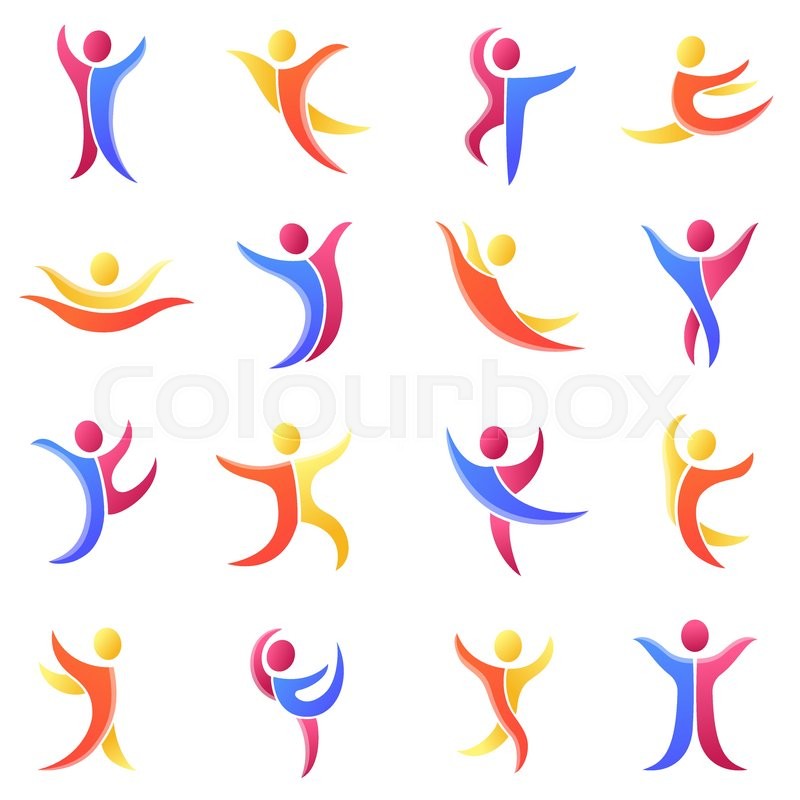 800x800 Silhouette Different Abstract Stock Vector Colourbox