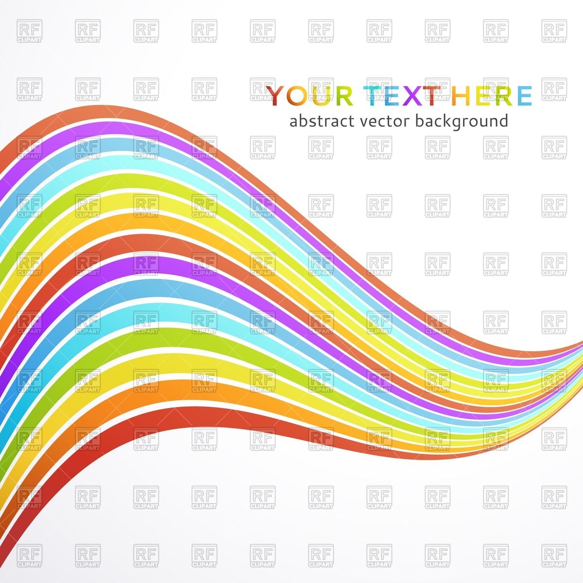 1200x1200 Abstract Backgroundanner With Wave Of Rainbow Vector Image
