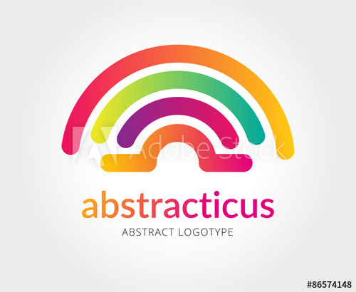 500x410 Abstract Rainbow Vector Logo Template For Branding And Design