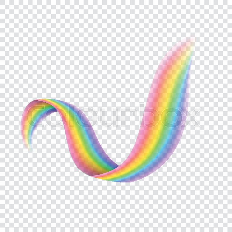 800x800 Realistic Curved Rainbow On Stock Vector Colourbox