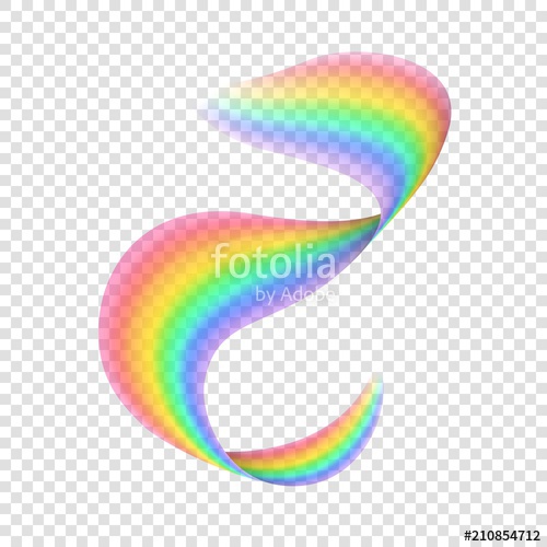 500x500 Realistic Rainbow On Transparent Background Isolated Vibrant