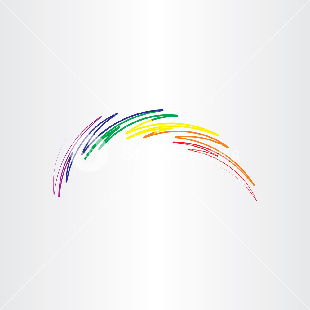 1000x1000 Abstract Rainbow Line Vector Illustration Design Royalty Free