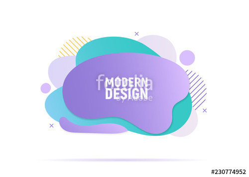 500x357 Trendy Dynamic Fluid Elements Modern Liquid Geometric Shapes