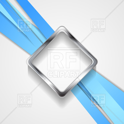 400x400 Corporate Abstract Background With Blue Stripes And Silver Metal