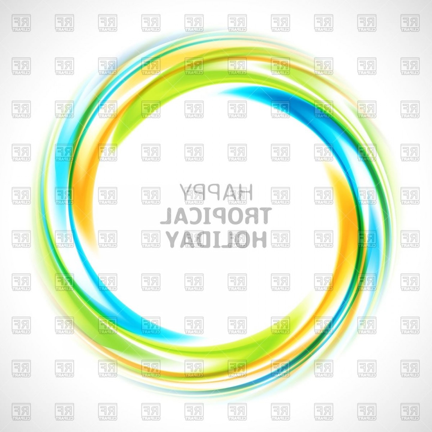 1440x1440 Abstract Swirl Circle In Blue Green And Yellow Colors Vector
