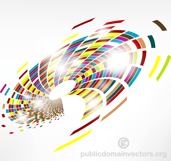 600x565 Free Abstract Colorful Swirl Vector Graphics Background