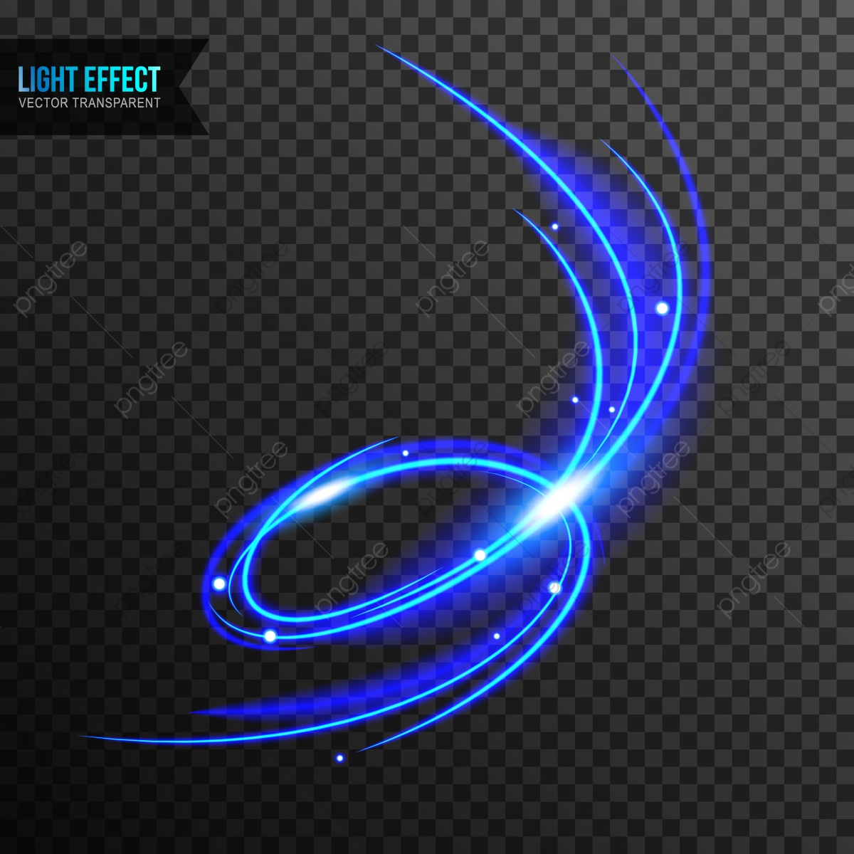 1200x1200 Abstract Blue Light Effect With Line Swirl Vector Transparent