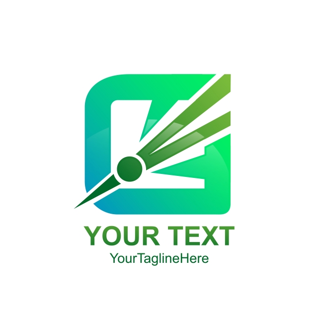 640x640 Creative Abstract Swoosh Square Vector Logo Design Template