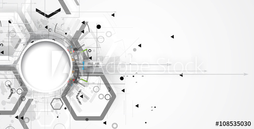 500x254 Abstract Tech Background Futuristic Technology Interface Vector