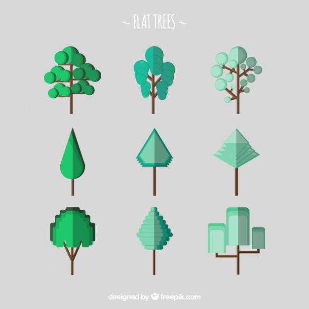 Abstract Flat Tree Vector Free Download 626x626 Abstract Flat Tree Vector Free Download