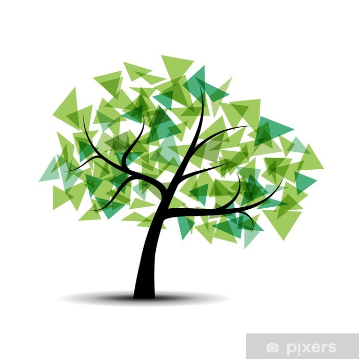Abstract Green Tree 700x700 Abstract Green Tree