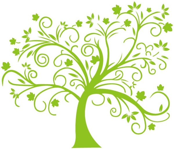 Abstract Green Tree Vector Illustration Free Vector 600x513 Abstract Green Tree Vector Illustration Free Vector