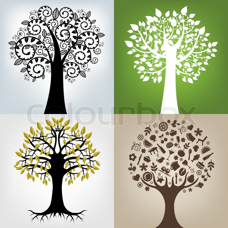 Abstract Trees, Vector Illustration Stock Vector Colourbox 800x800 Abstract Trees, Vector Illustration Stock Vector Colourbox