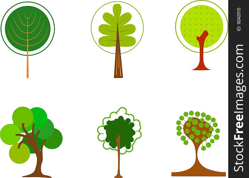 Abstract Tree, Vector Set 839x600 Abstract Tree, Vector Set