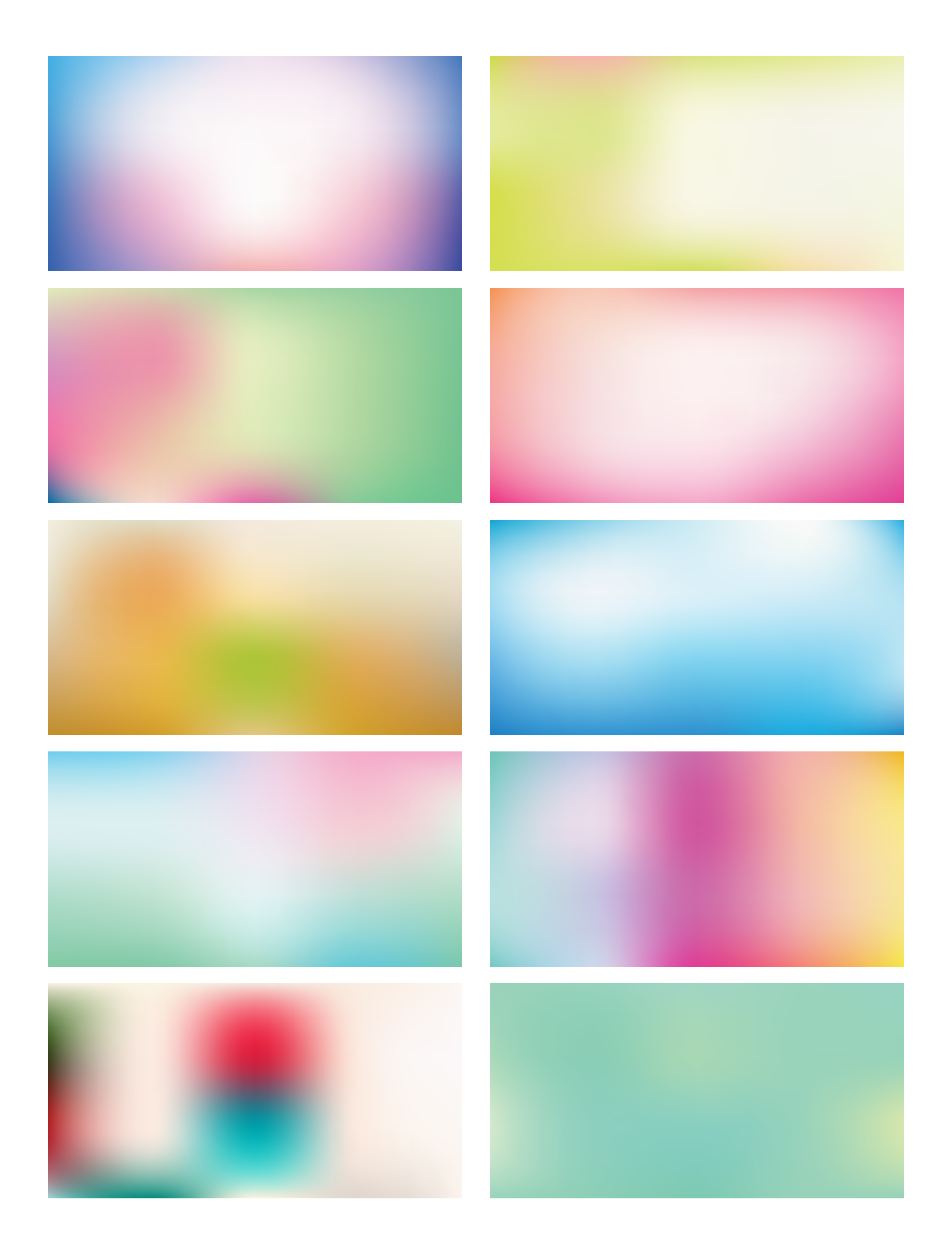 6205x8171 Abstract Vector Colorful Blurred Background Set