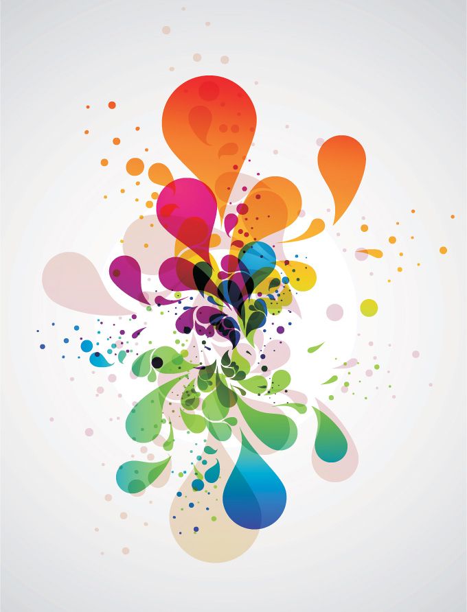 680x892 Colorful Abstract Splash Vector