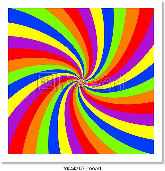 561x581 Free Art Print Of Rainbow Swirl Pattern Rainbow Swirl Pattern