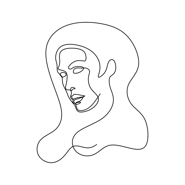 minimalist drawing face