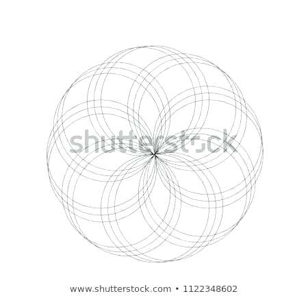 450x432 Vector Line Art Flowers And Swooches