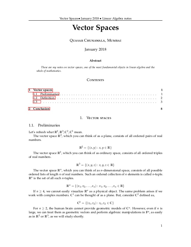 638x826 Vector Spaces