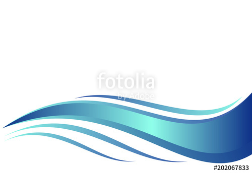 Water Wave, Vector Illustration Of Abstract Blue Waves On White 500x344 Water Wave, Vector Illustration Of Abstract Blue Waves On White