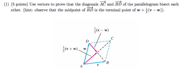 730x288 Solved Use Vectors To Prove That The Diagonals Ac Vector