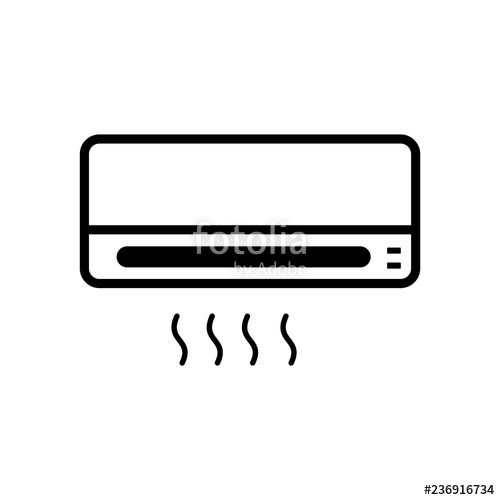 500x500 Ac, Air Conditioner Icon Outline Vector Stock Image And Royalty
