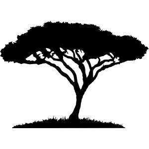 300x300 Silhouette Design Store African Acacia Tree Funny Disney