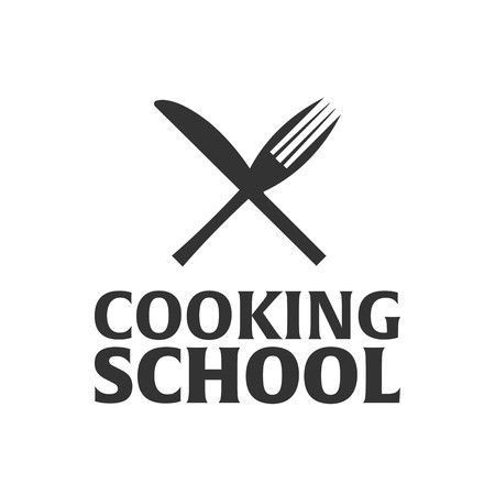 450x450 Cooking School Logo Cooking Academy Vector Illustration Royalty