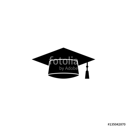 500x500 Graduation Cap Solid Icon, Education And High School Element