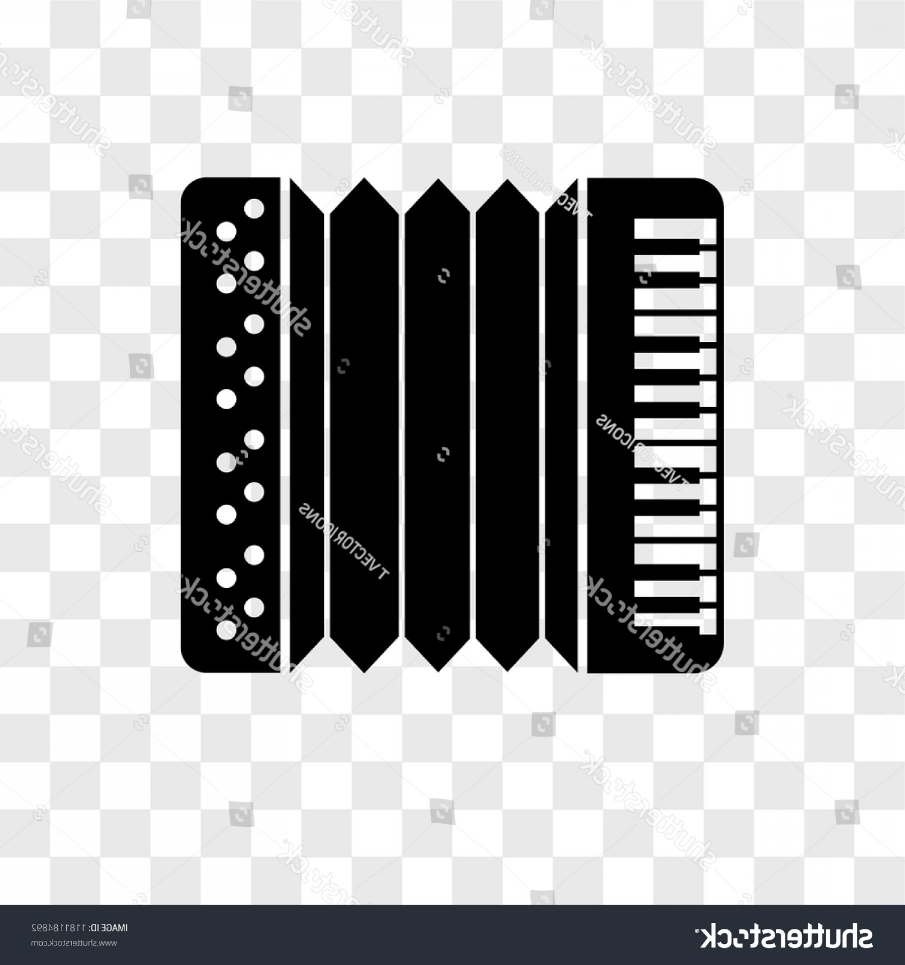1800x1920 Accordion Vector Icon Isolated On Transparent Soidergi