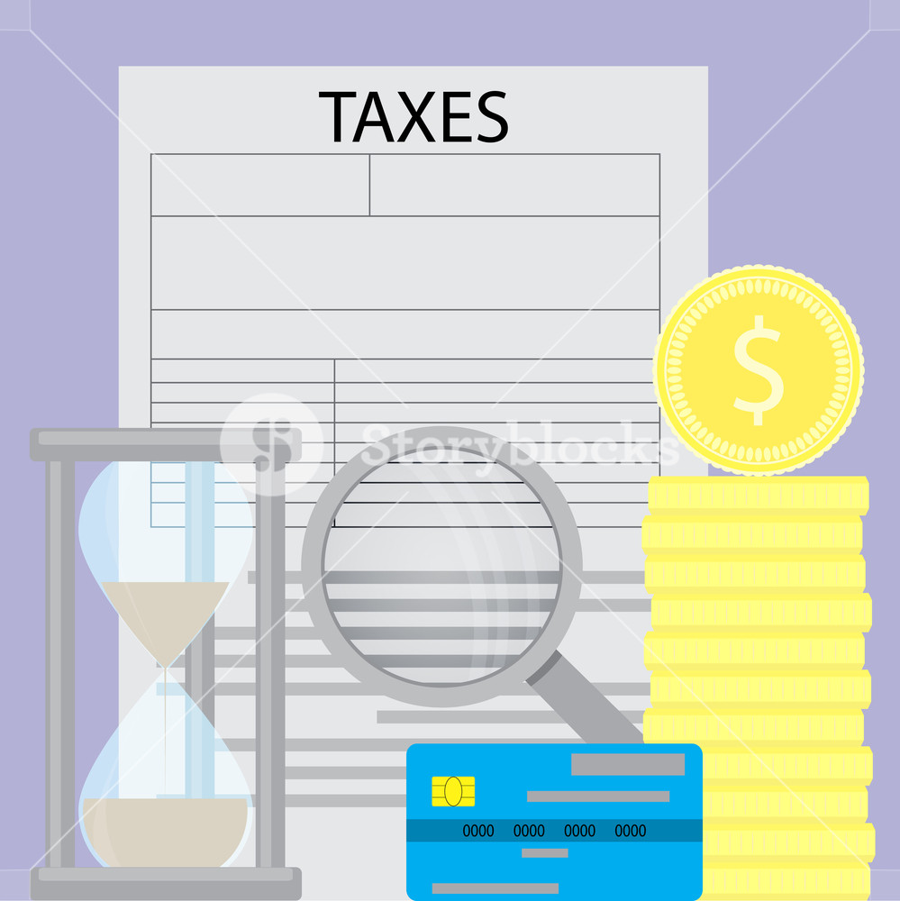 999x1000 Tax And Money Flat Business Concept Tax Preparation