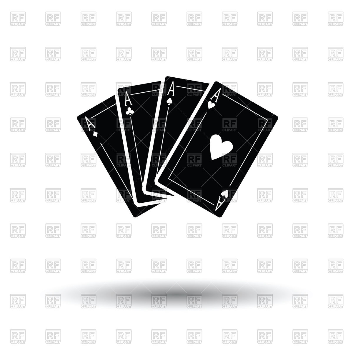 1200x1200 Playing Cards With Ace Icon On White Background Vector Image