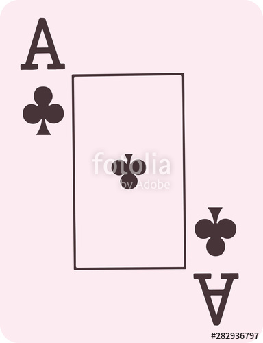 384x500 Ace Clubs Poker Card Vector Illustration Stock Image And Royalty
