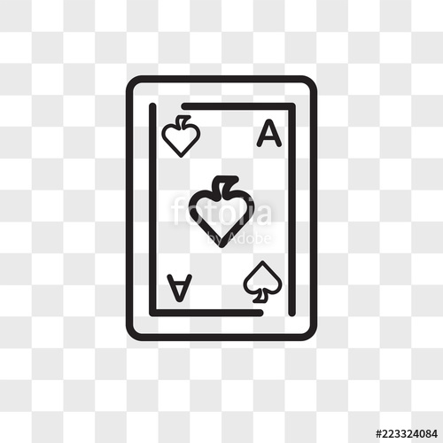 500x500 Ace Of Spades Vector Icon Isolated On Transparent Background, Ace