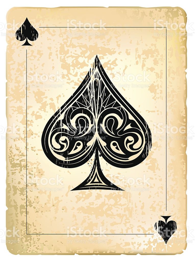 765x1024 Ace Of Spades Vintage Style With Dirty Grunge Elements