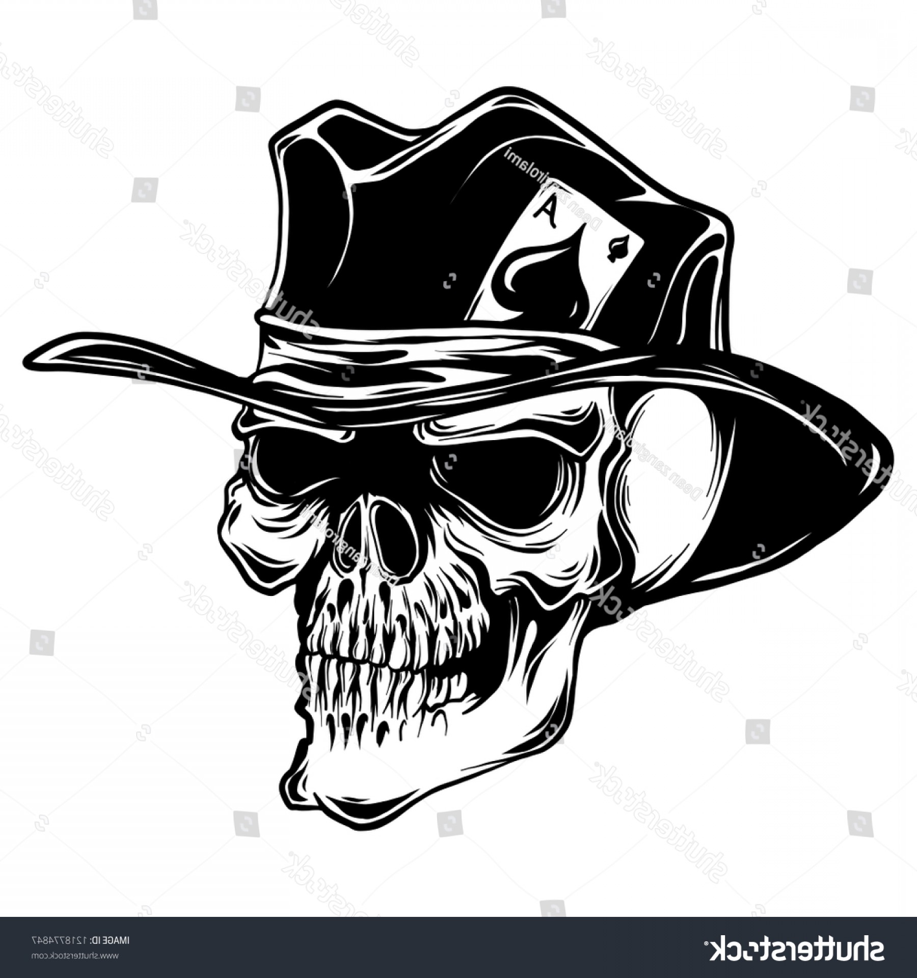 1800x1920 Vector Skull Top Hat Ace Spades Createmepink
