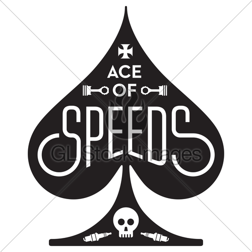500x500 Ace Of Speeds Motorcycle Or Car Racing Vector Design Gl Stock Images