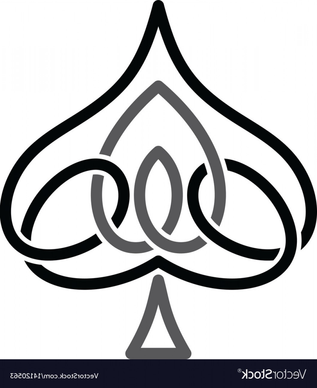 1059x1296 Celtic Ace Of Spade Overlapped Black Abstract Vector Handandbeak