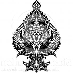 300x300 Vector Illustration Of Ace Of Spades Icon Shape Abstract Pattern
