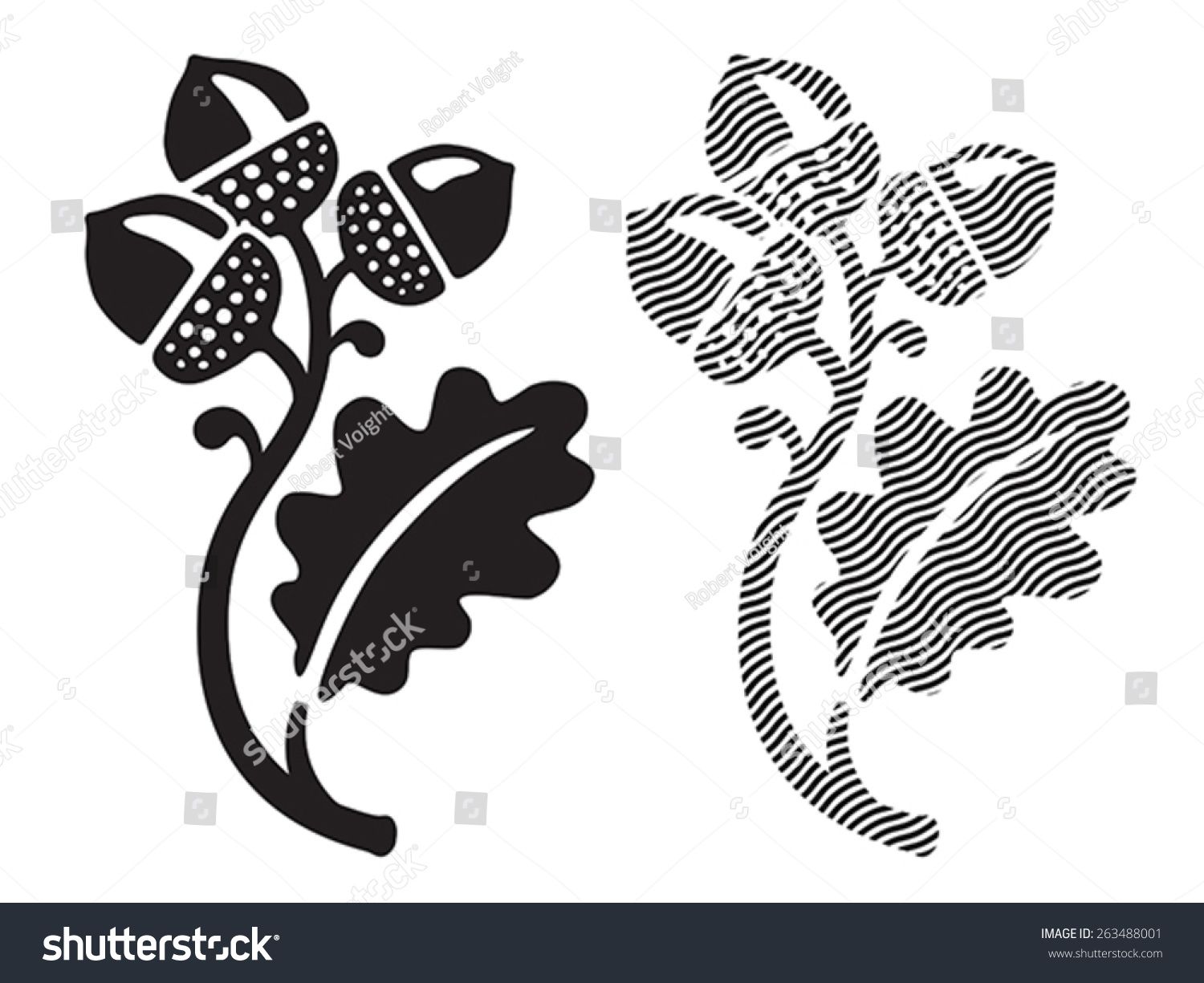 1500x1225 Oak Leaf With Acorns