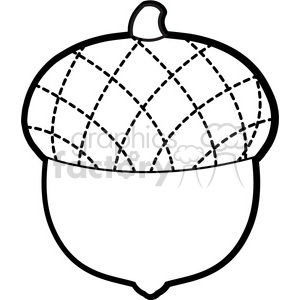 300x300 Clip Art Of Black White Acorn Vector Illustration Clipart Royalty