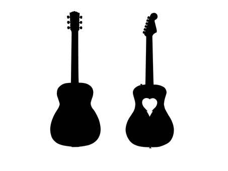 453x340 Collection Of 'silhouette Acoustic Guitar' Download More Than