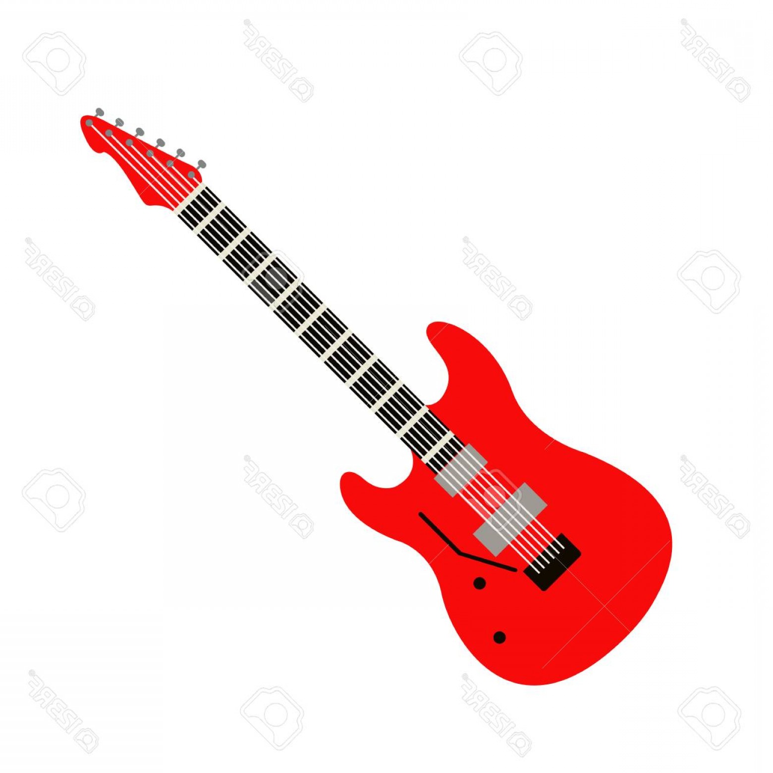 1560x1560 Photostock Illustration Acoustic Electric Guitar Vector Icons