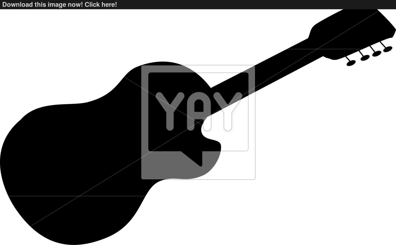 Acoustic Guitar Silhouette Vector At Collection Of Acoustic Guitar Silhouette 8841