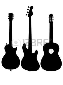 262x350 Guitar Guitar Outline Silhouette Acoustic Electric Silhouette