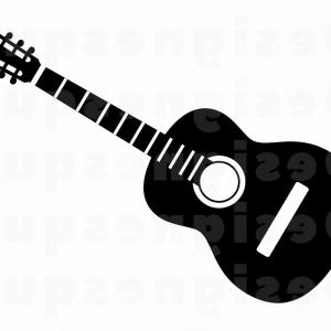 Acoustic Guitar Silhouette Vector at Vectorified.com | Collection of ...