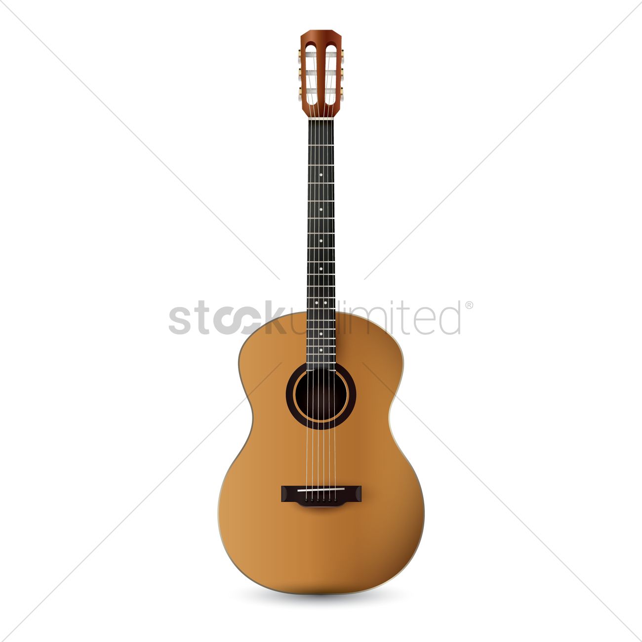 1300x1300 Acoustic Guitar Vector Image